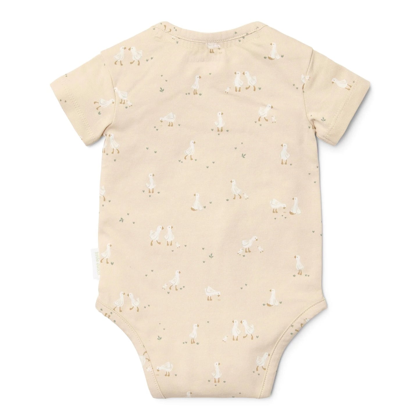 Romper korte mouw - Beige - Newborn Naturals - Little Goose
