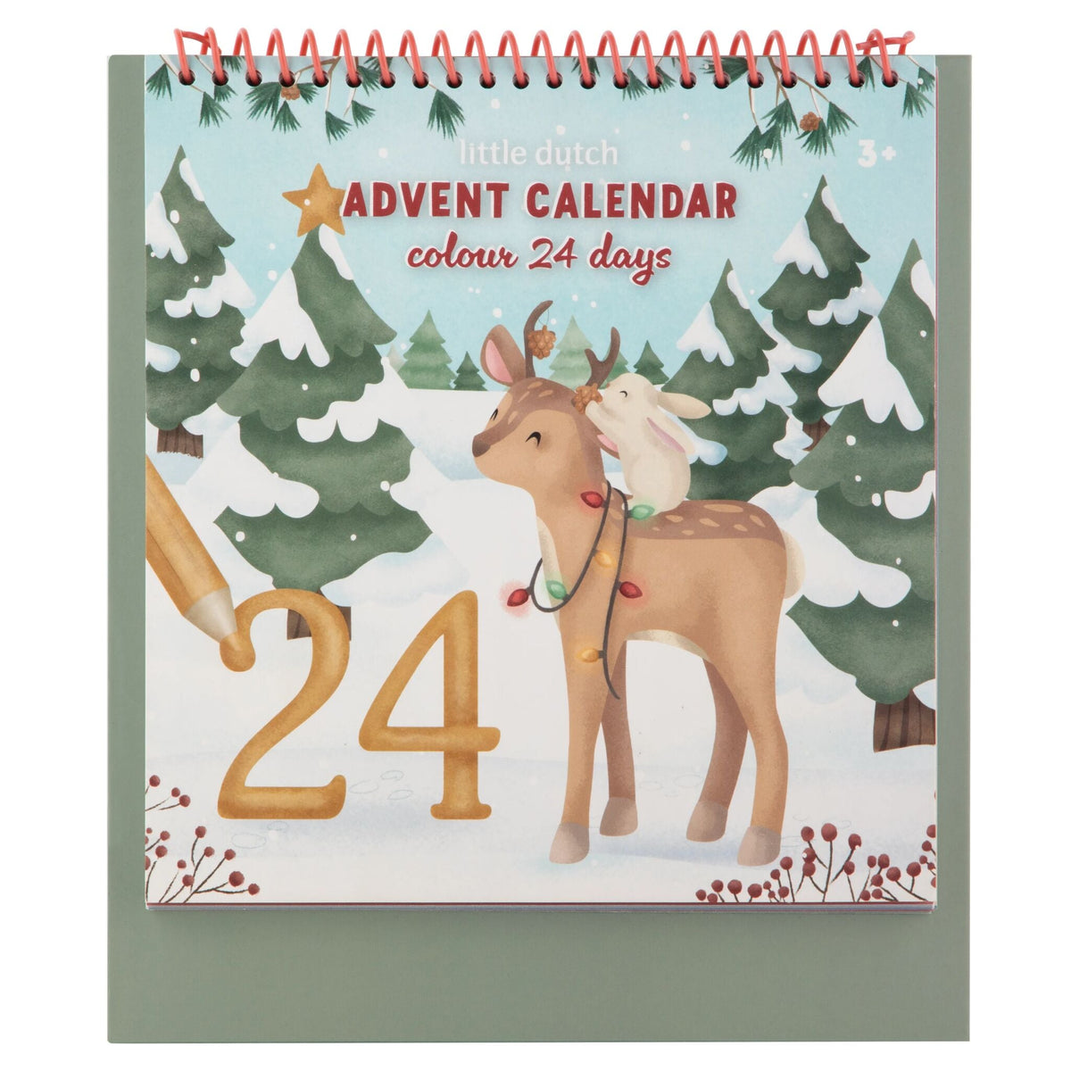 Kleurboek kerst adventskalender van Little Dutch