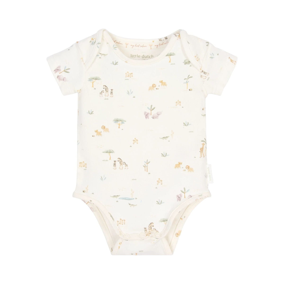 Rompertje korte mouw Little Safari Newborn Safari Friends van Little Dutch