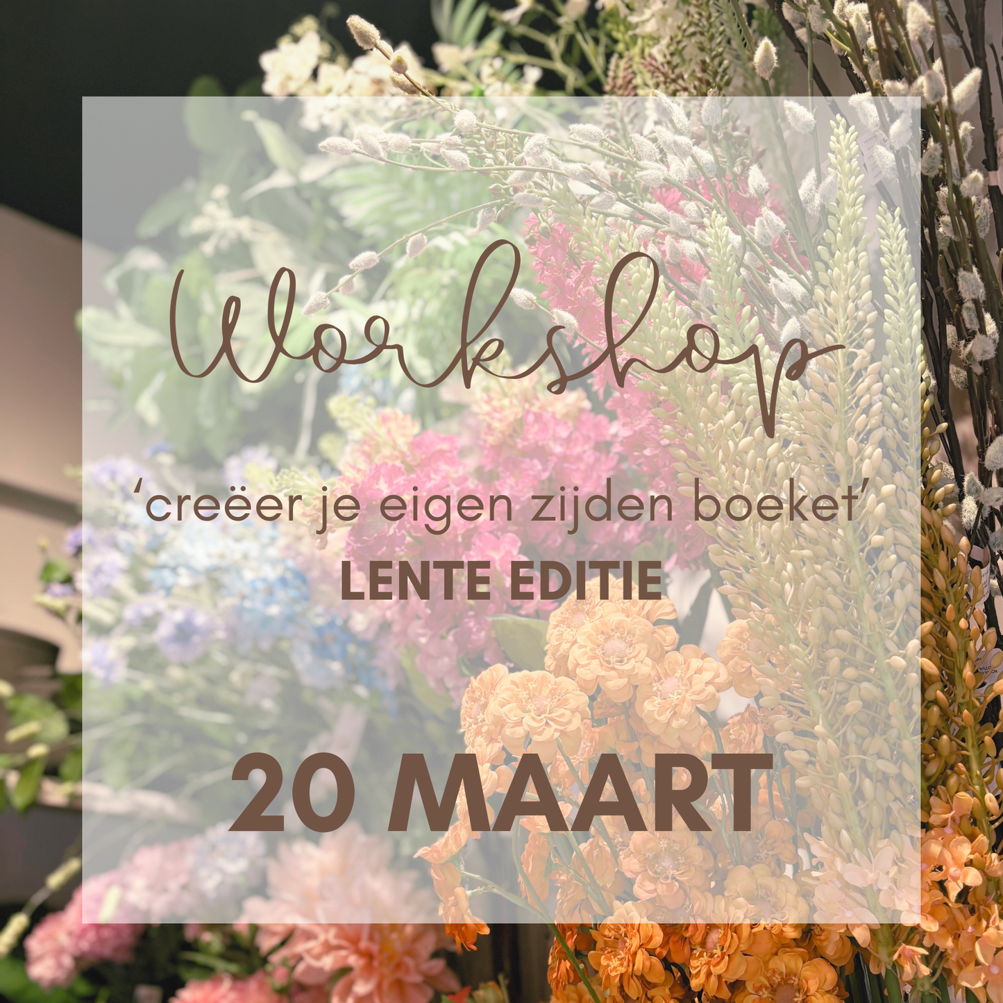 Workshop 'Creëer je eigen zijden boeket' | Vrijdagavond 20 Maart | Workshop bij Huisje 44 Gouda