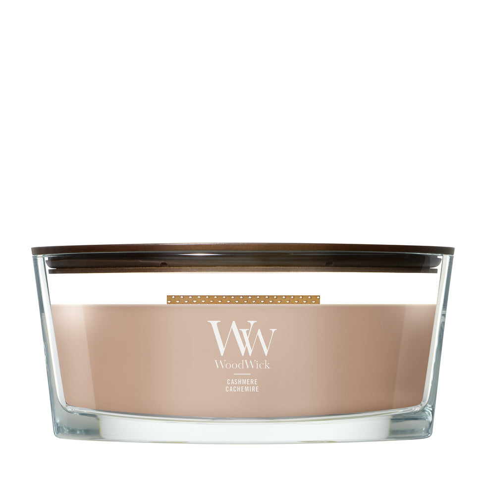 WoodWick Cashmere geurkaars Ellipse