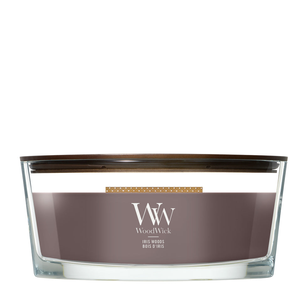 WoodWick Iris Woods geurkaars Ellipse