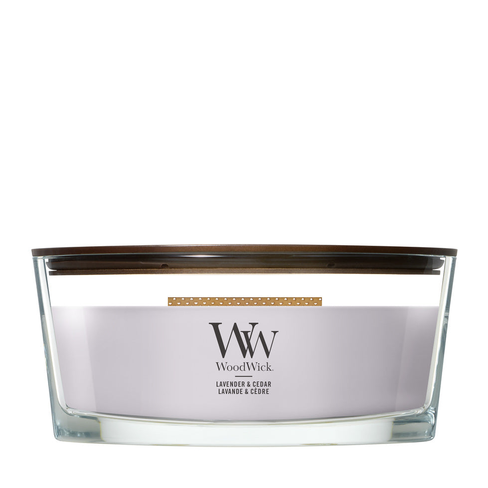 WoodWick Lavender & Cedar geurkaars Ellipse