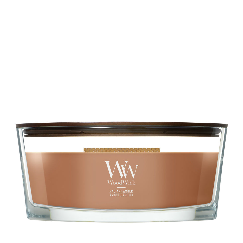WoodWick Radiant Amber geurkaars Ellipse