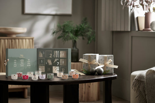 WoodWick adventskalender cadeauset met geurkaarsen, een kerstcadeau van Huisje 44