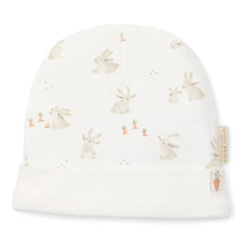 Newborn Naturals Baby Bunny hat in white by Little Dutch