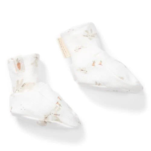 Slofjes Newborn Naturals Baby Bunny wit van Little Dutch