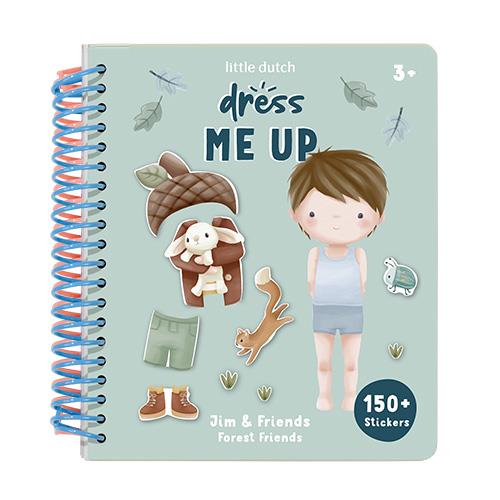 Aankleed- en stickerboek Forest Friends van Little Dutch