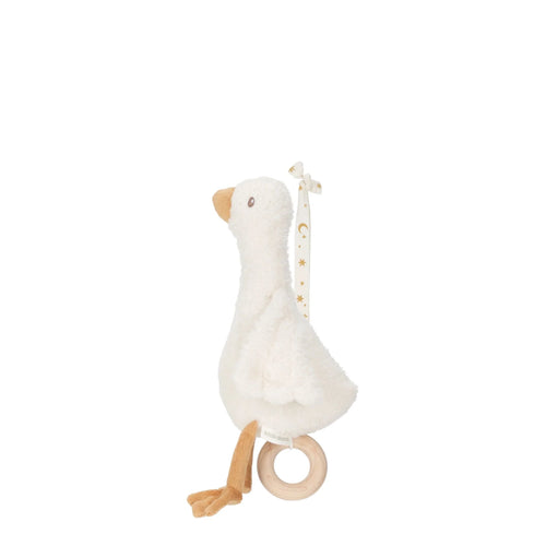 Muziekdoosje Gans Little Goose wit van Little Dutch
