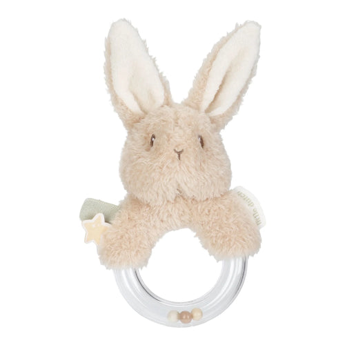 Ringrammelaar Newborn Naturals beige van Little Dutch