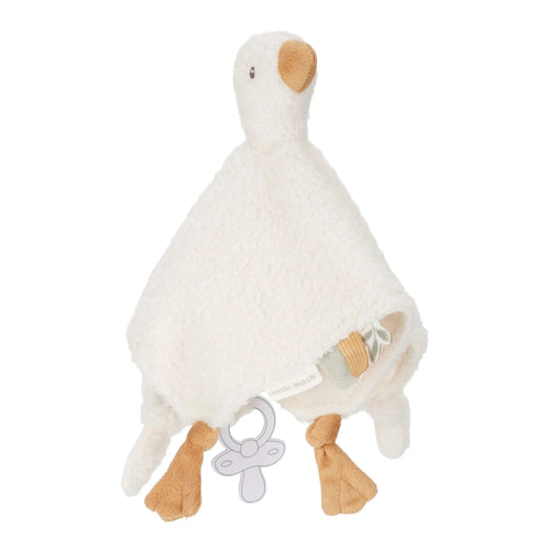 Knuffeldoekje Little Goose wit van Little Dutch