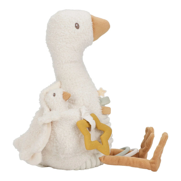 Little Goose activity plush toy white by Little Dutch