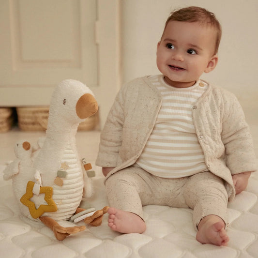 Activiteitenknuffel Gans - Wit - Little Goose