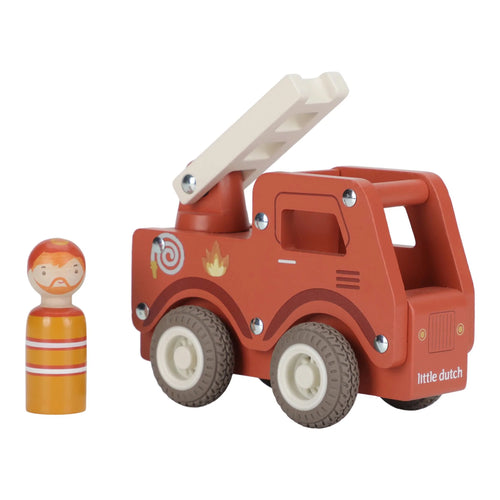 Houten brandweerwagen Essentials rood van Little Dutch