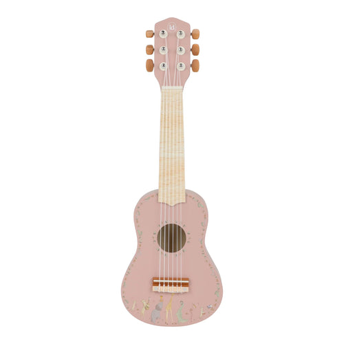 Houten gitaar Safari Friends roze van Little Dutch