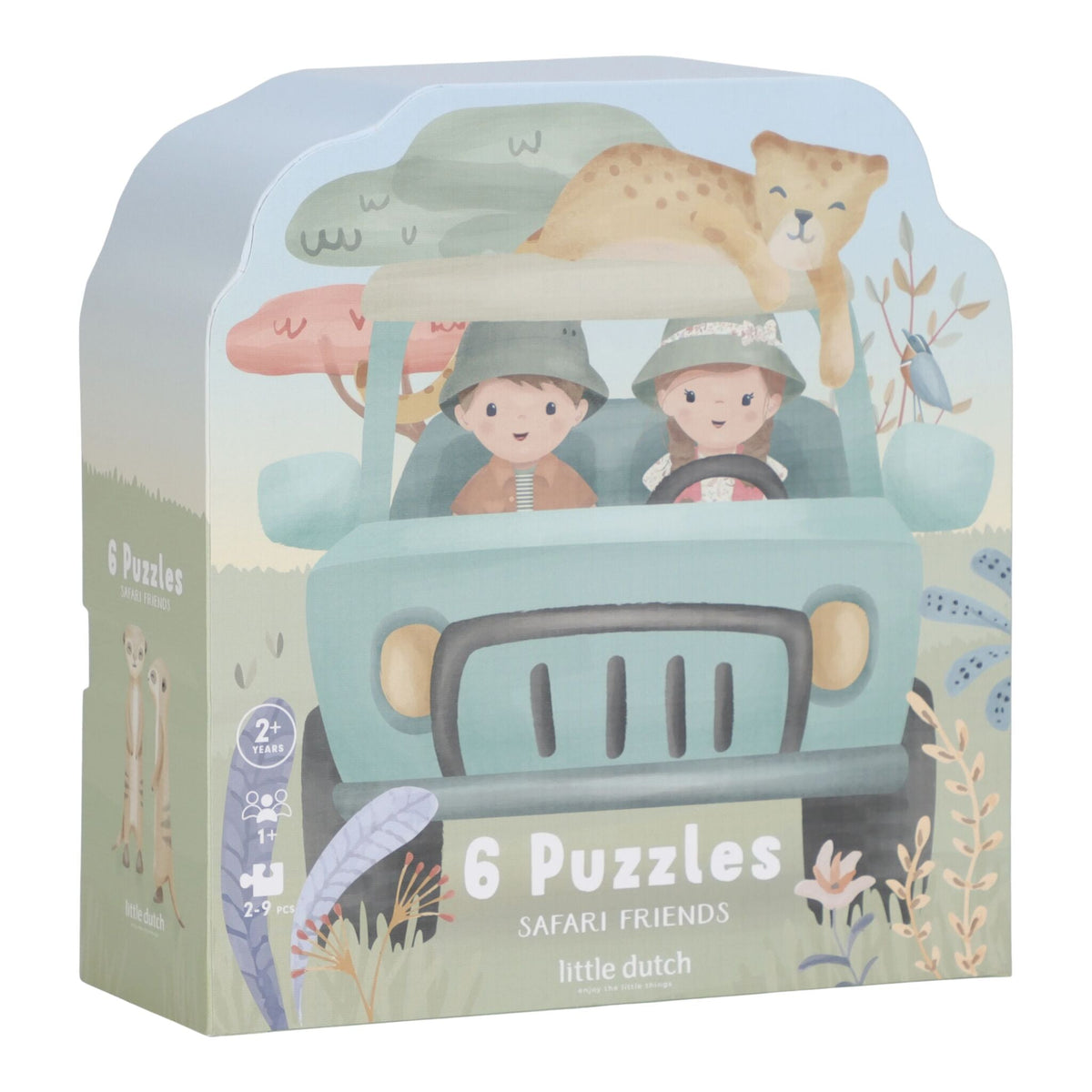 Safari Friends puzzelset 6 puzzels van Little Dutch