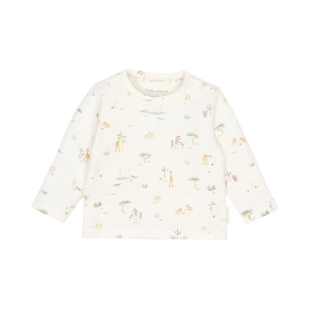 T-shirt lange mouw Little Safari Newborn Safari Friends van Little Dutch
