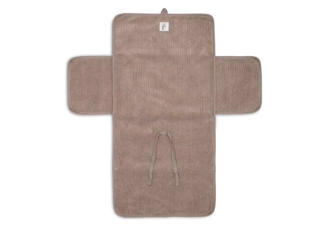 Jollein Verschoningsmat met Opbergvakken Cloudy Rib - Milky Coffee