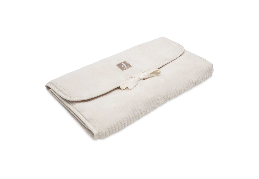 Jollein Verschoningsmat met Opbergvakken Cloudy Rib - Oatmeal