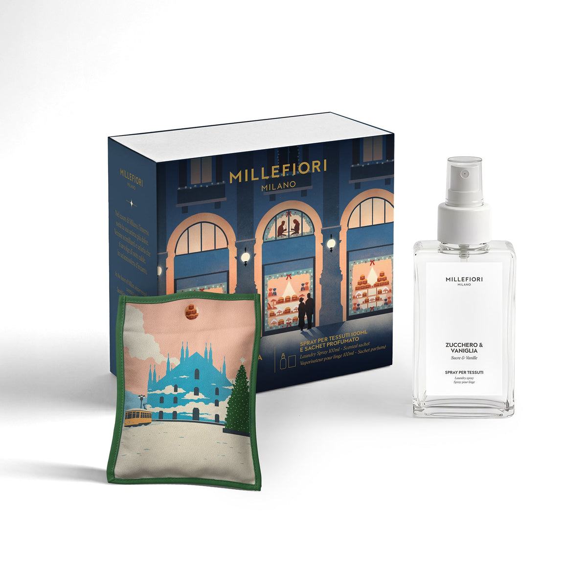 Kerstcadeauset Laundry 100 ml en geurzakje van Millefiori Milano