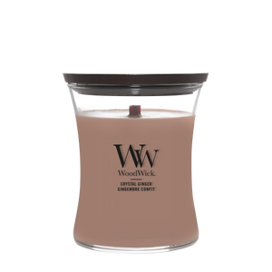 WoodWick Crystal Ginger geurkaars Medium