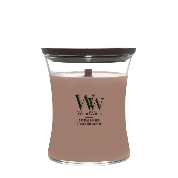 WoodWick Crystal Ginger geurkaars Medium
