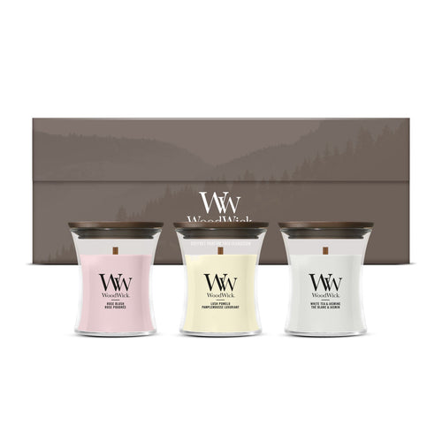 Cadeauset Blooming Trio 3 mini geurkaarsen van WoodWick
