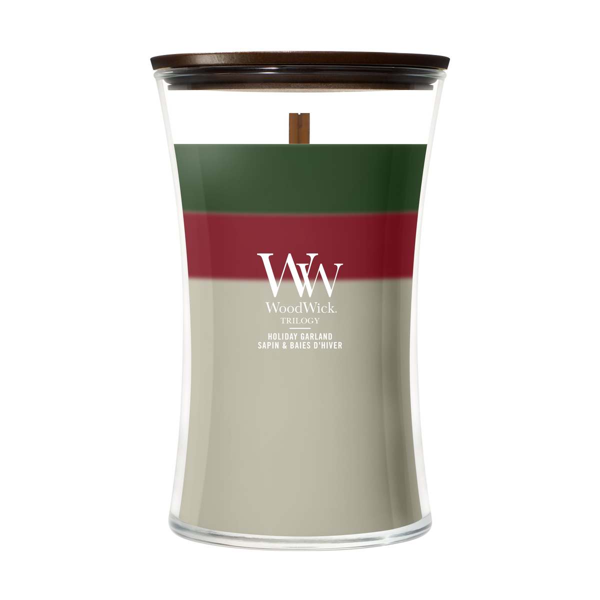 WoodWick Trilogy Holiday Garland geurkaars Large