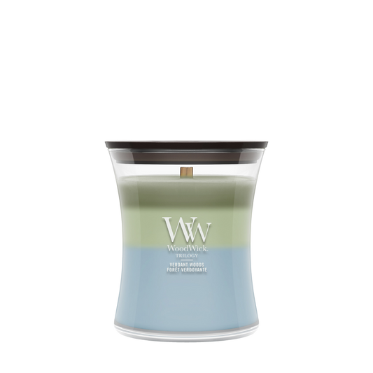 WoodWick Trilogy Verdant Woods geurkaars