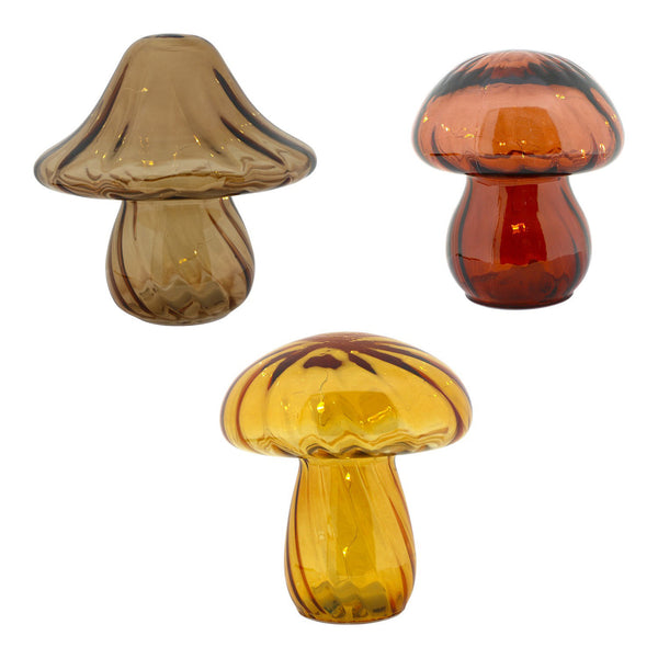 Tafellamp Mushroom assorti 3 LED - Bruin