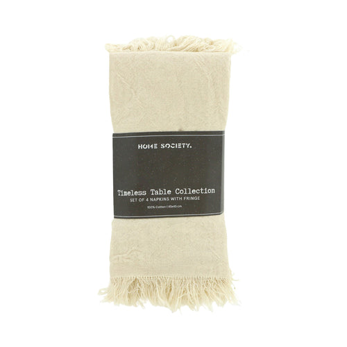 Servetten Fringe set van 4 van Home Society