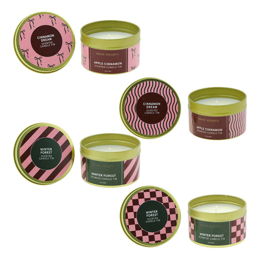 Geurkaars Tin assorti 4 - Meerkleurig