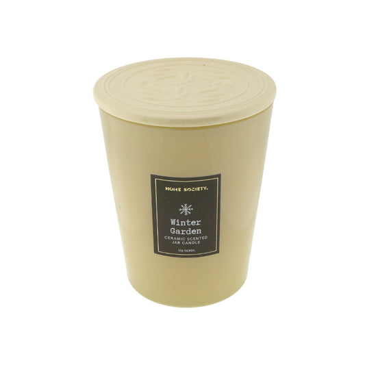 Geurkaars in pot Winter Garden - Beige