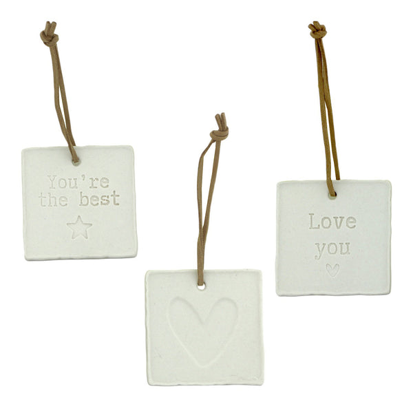 Ornament mini letter Love assorti 3 - Wit