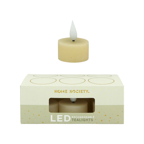 LED Theelichtjes oplaadbaar set van 6