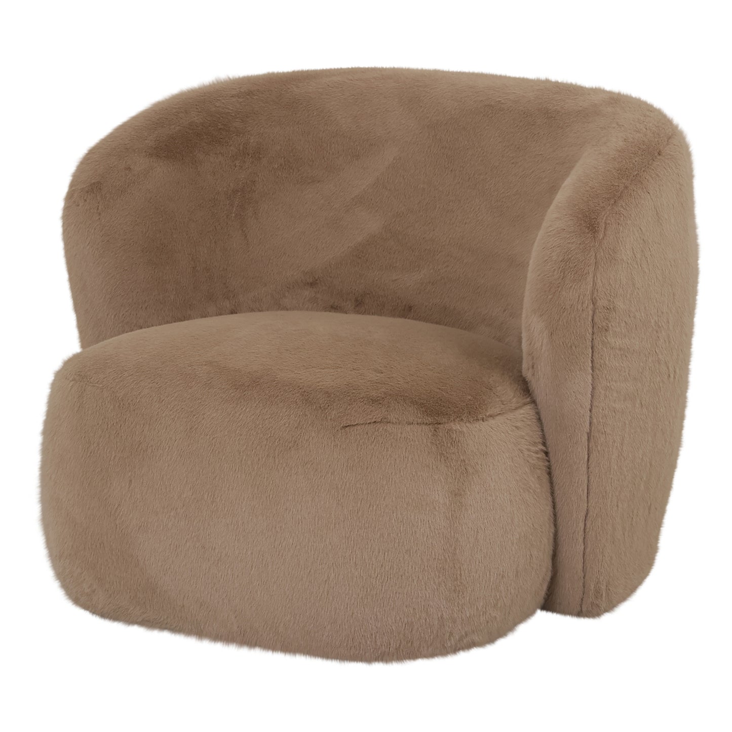PTMD Aphrodite Mocca fauteuil fur