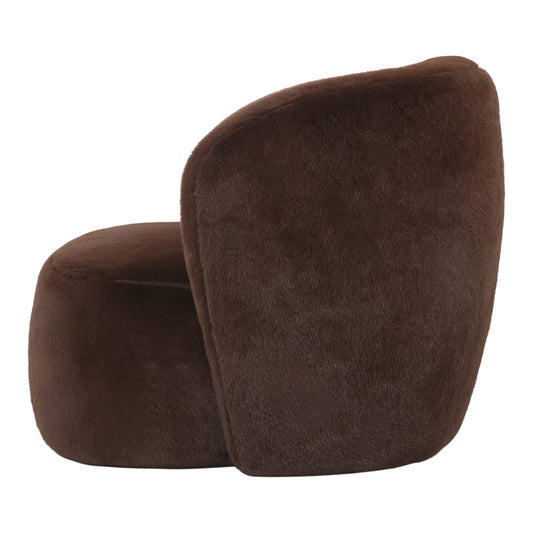 Aphrodite Dark Brown fauteuil fur