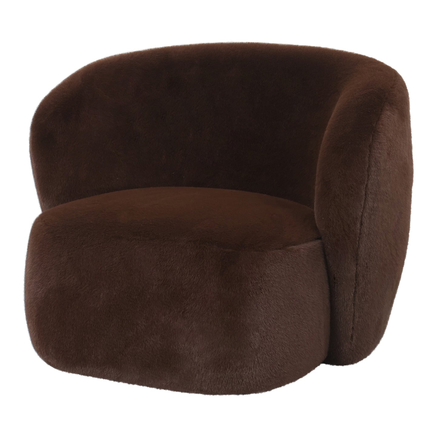 Aphrodite Dark Brown fauteuil fur