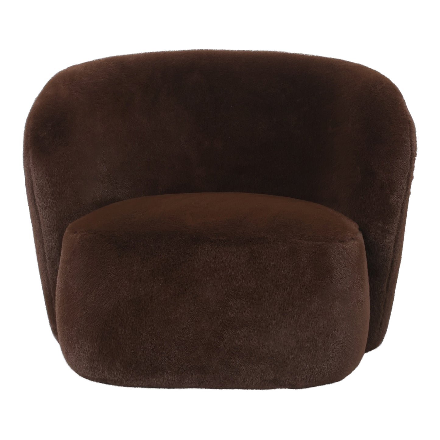 Aphrodite Dark Brown fauteuil fur