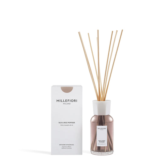 Millefiori Milano Silk & Rice Powder Fragrance Diffuser | Kopen bij Huisje 44 Gouda