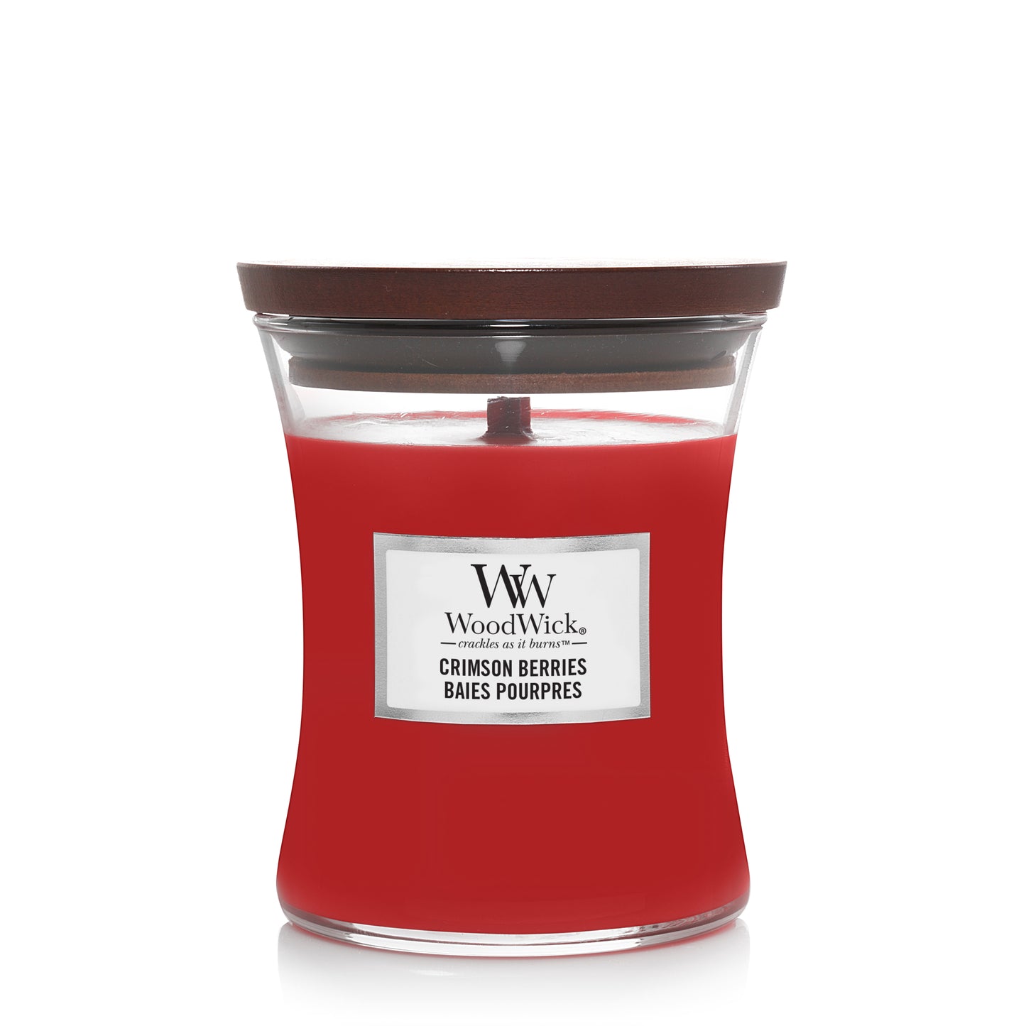 Crimson Berries Medium WoodWick 275g 60 uur brandtijd appel kaneel