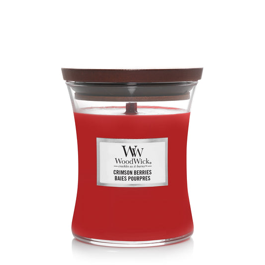 Crimson Berries Medium WoodWick 275g 60 uur brandtijd appel kaneel