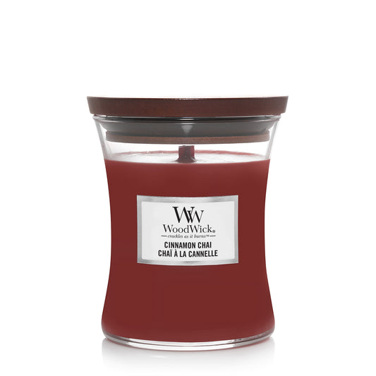 Cinnamon Chai Medium WoodWick 275g 60 uur kaneel vanille karamel
