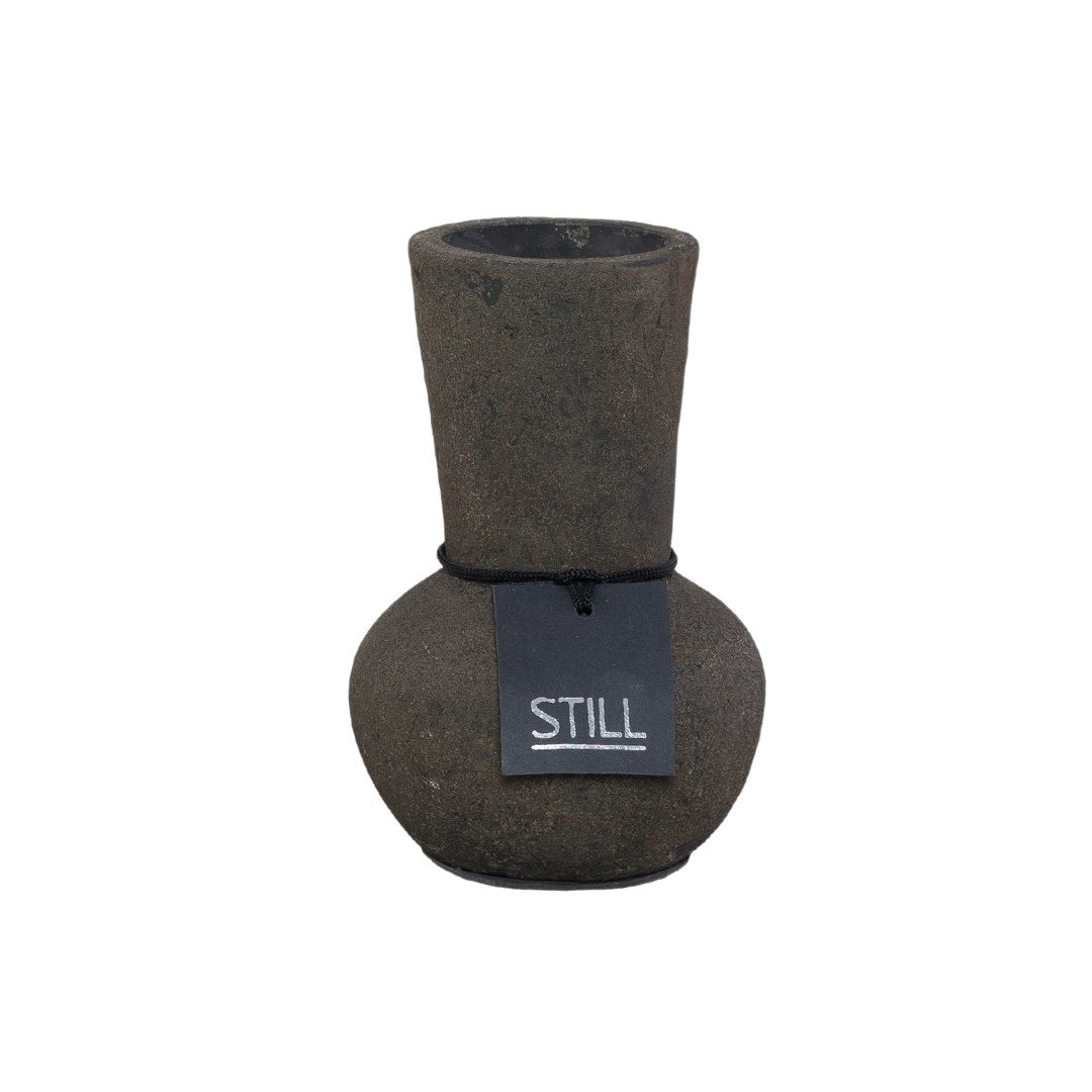 STILL | Bol Vase No Fan L Dark Brown