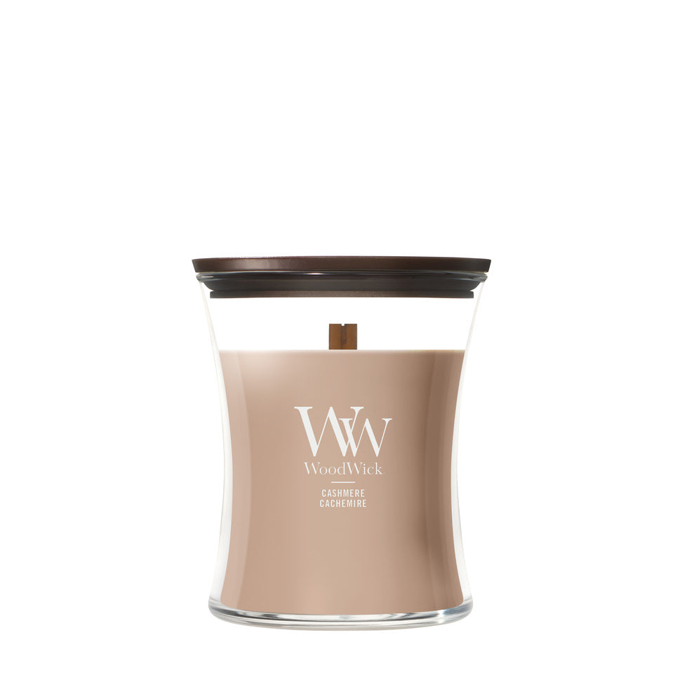 WoodWick Cashmere geurkaars Medium