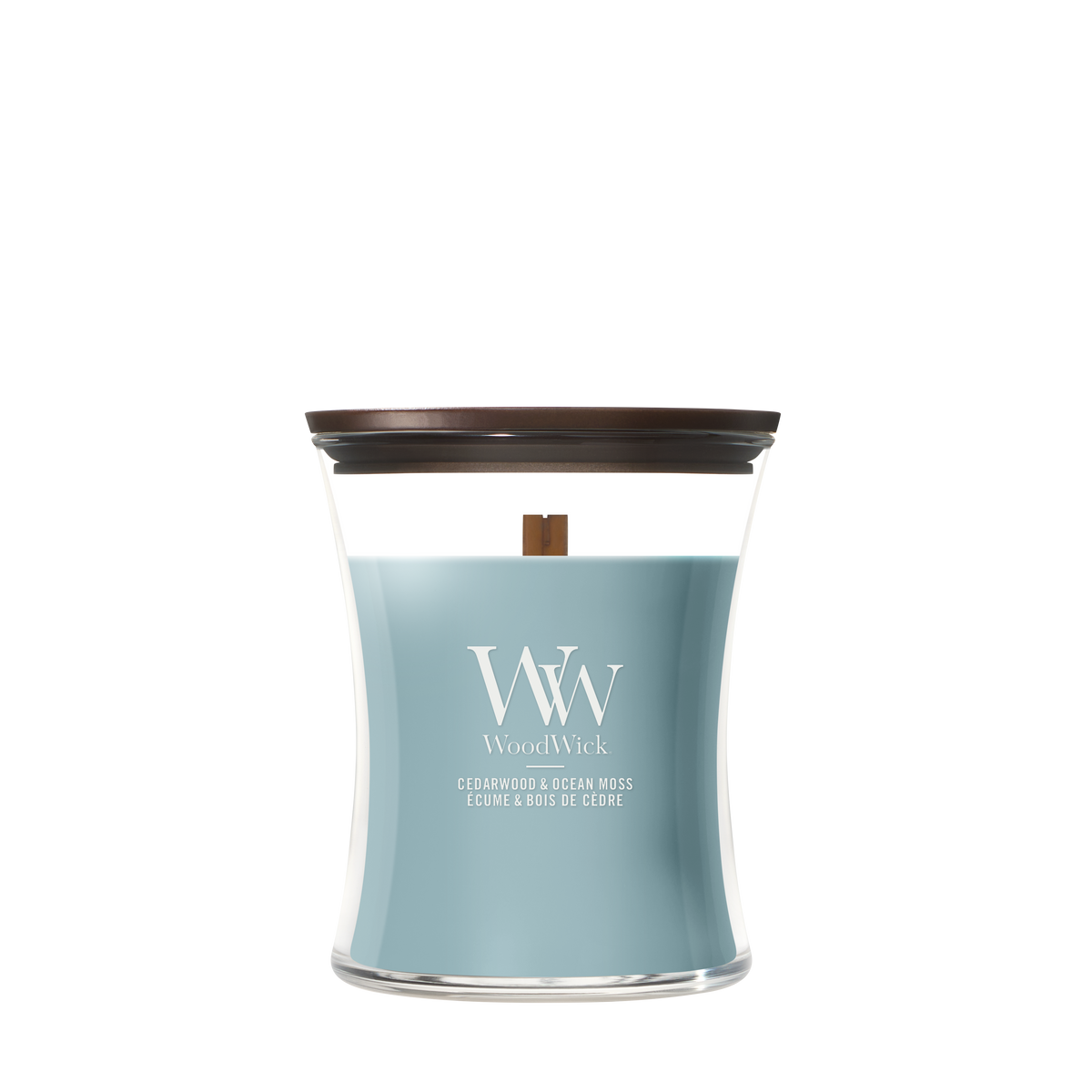 WoodWick Cedarwood & Ocean Moss geurkaars