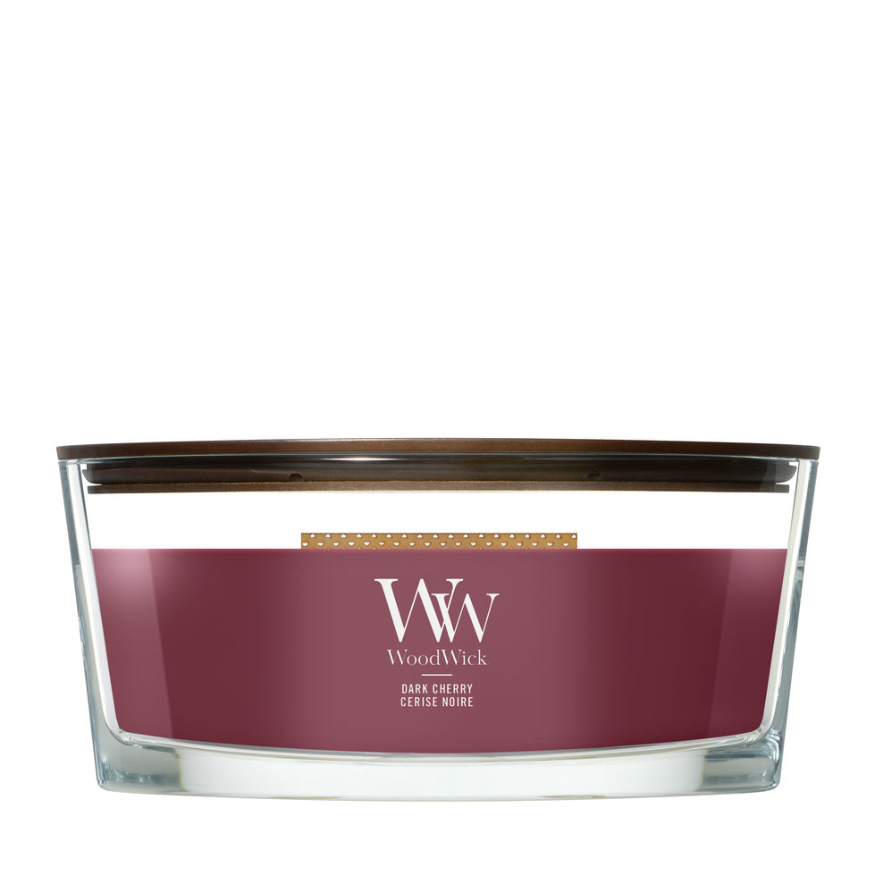 WoodWick Dark Cherry geurkaars Ellipse