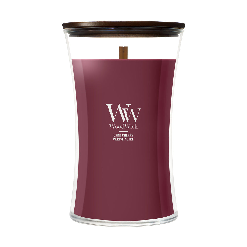 WoodWick Dark Cherry geurkaars Large