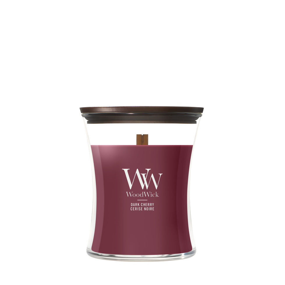 WoodWick Dark Cherry geurkaars Medium