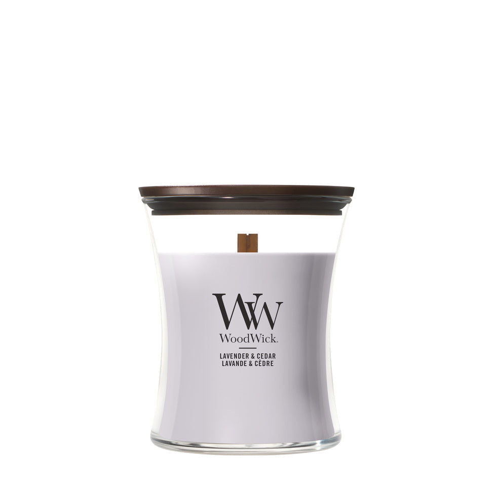 WoodWick Lavender & Cedar geurkaars Medium